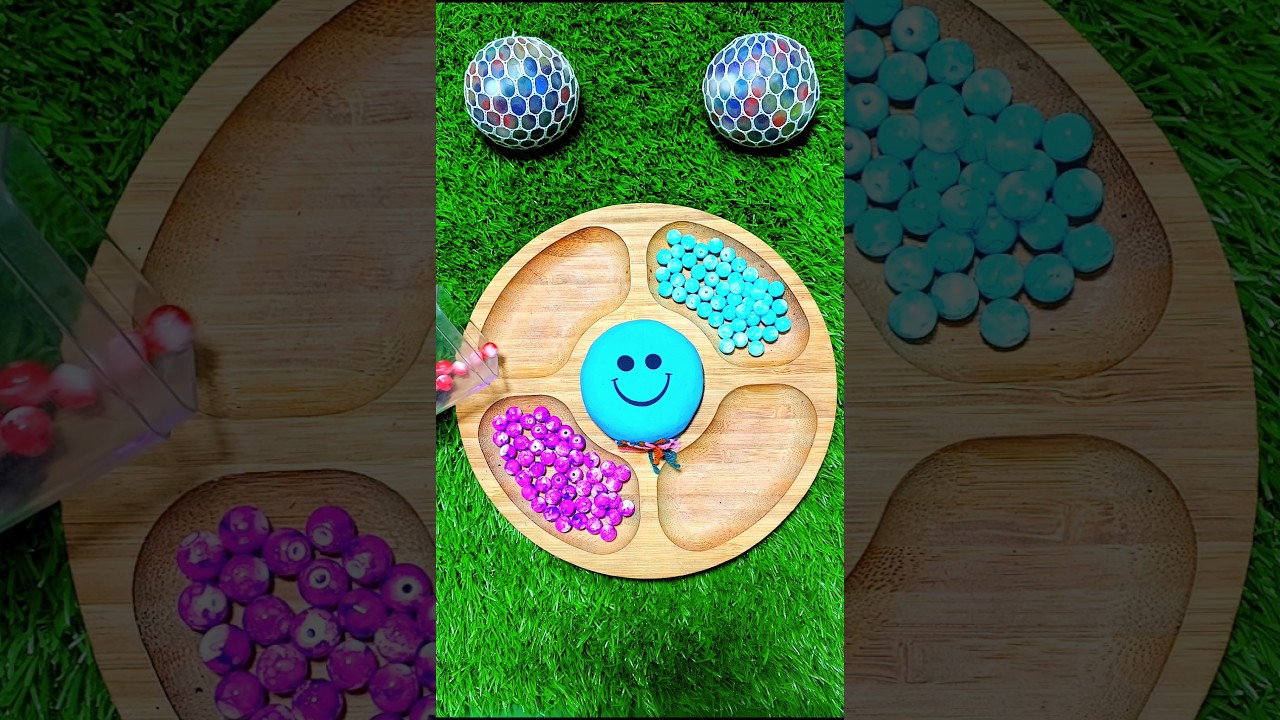 ASMR Satisfying Video | Marble Beads ASMR 😇😍🌈 #shorts #asmr #satisfying