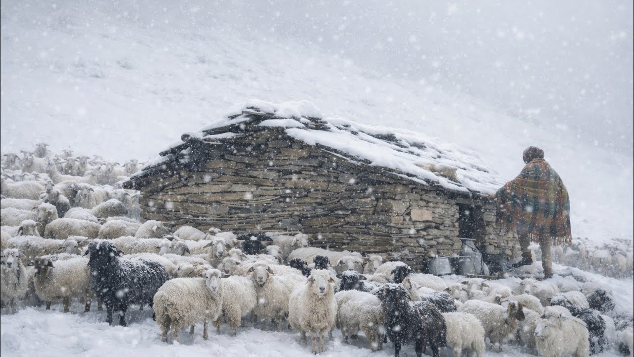 Best Life in The Nepali Mountain Village During the Snow | How People Live in Nepal With Snow Time |