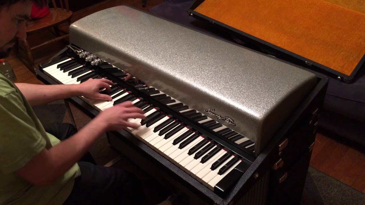 1965 Fender Rhodes silver Sparkle-top Suitcase piano, 1