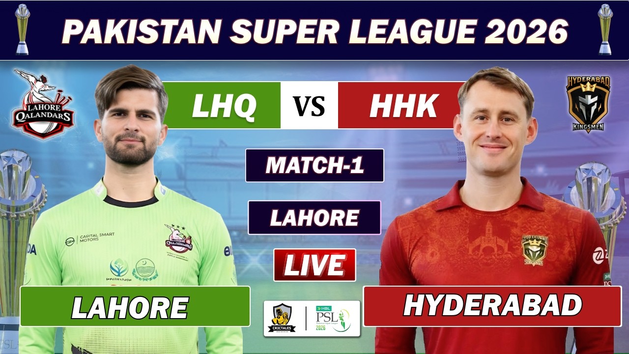 LAHORE QALANDARS vs HYDERABAD KINGSMEN 1ST MATCH LIVE COMMENTARY | PSL 2026 LIVE | LQ VS HKLIVE