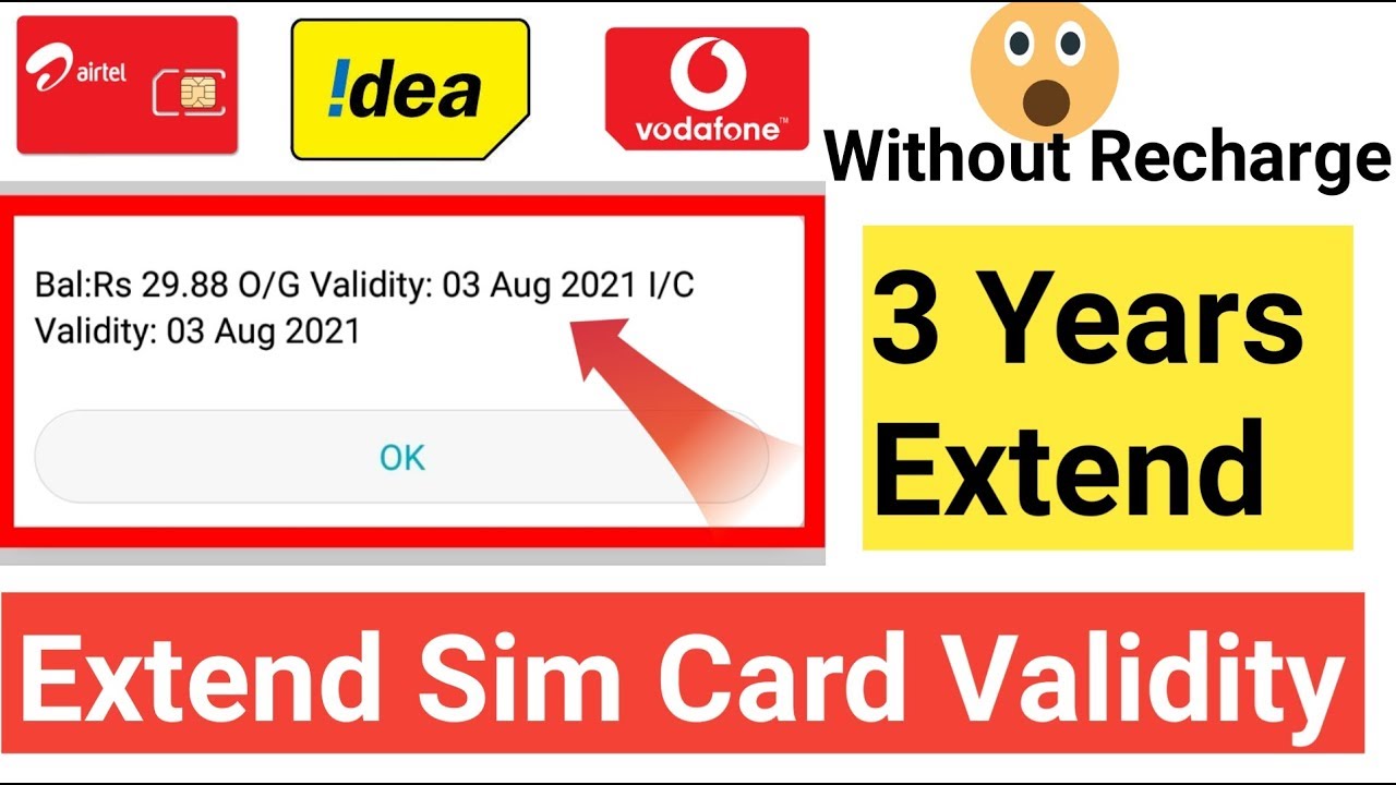 Extend Sim Card Validity Date | How To Extend Sim Card Validity Without Recharge | 0 Rs Mai Validity