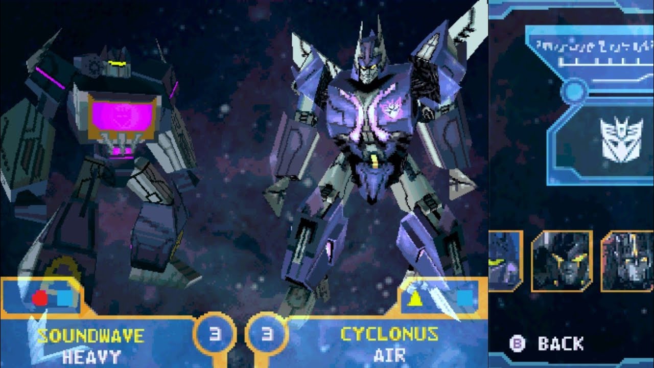 Tranformers war for cybertron (decepticons) de NDS gameplay random