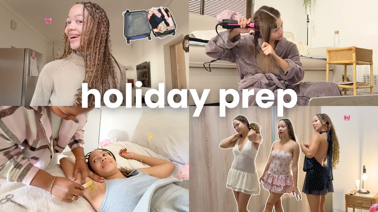 prep with me for vacation: packing, braiding hair, SHEIN haul, cleaning, waxing & more! *euro summer