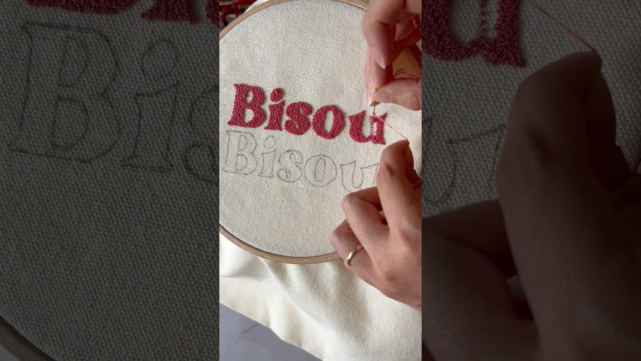 Le point de noeud pour broder les lettres #broderie #doityourselfproject