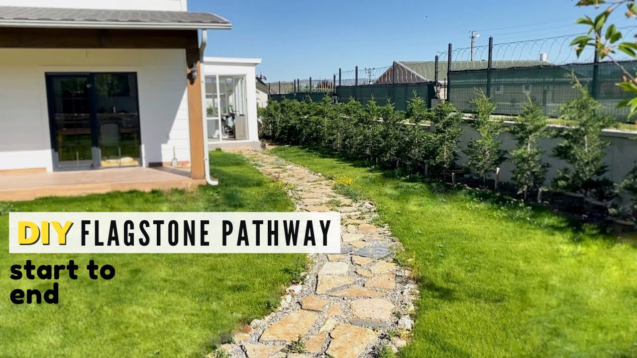 How to Make a Flagstone Pathway (Slate Stone Walkway) | Garden Landscaping (with subs)