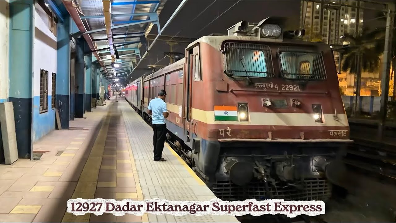 12927 Dadar–Ekta Nagar Superfast Express Full Journey | Dadar to Vadodara Train Vlog 🚊