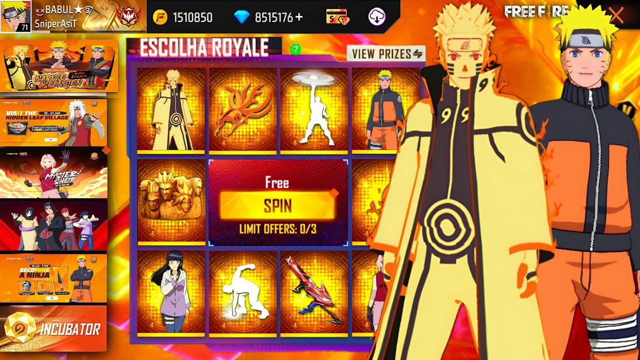 Покупка более 13000 алмазов, набора Naruto Evo, обликов оружия Max Evo и предметов со скидкой по ...