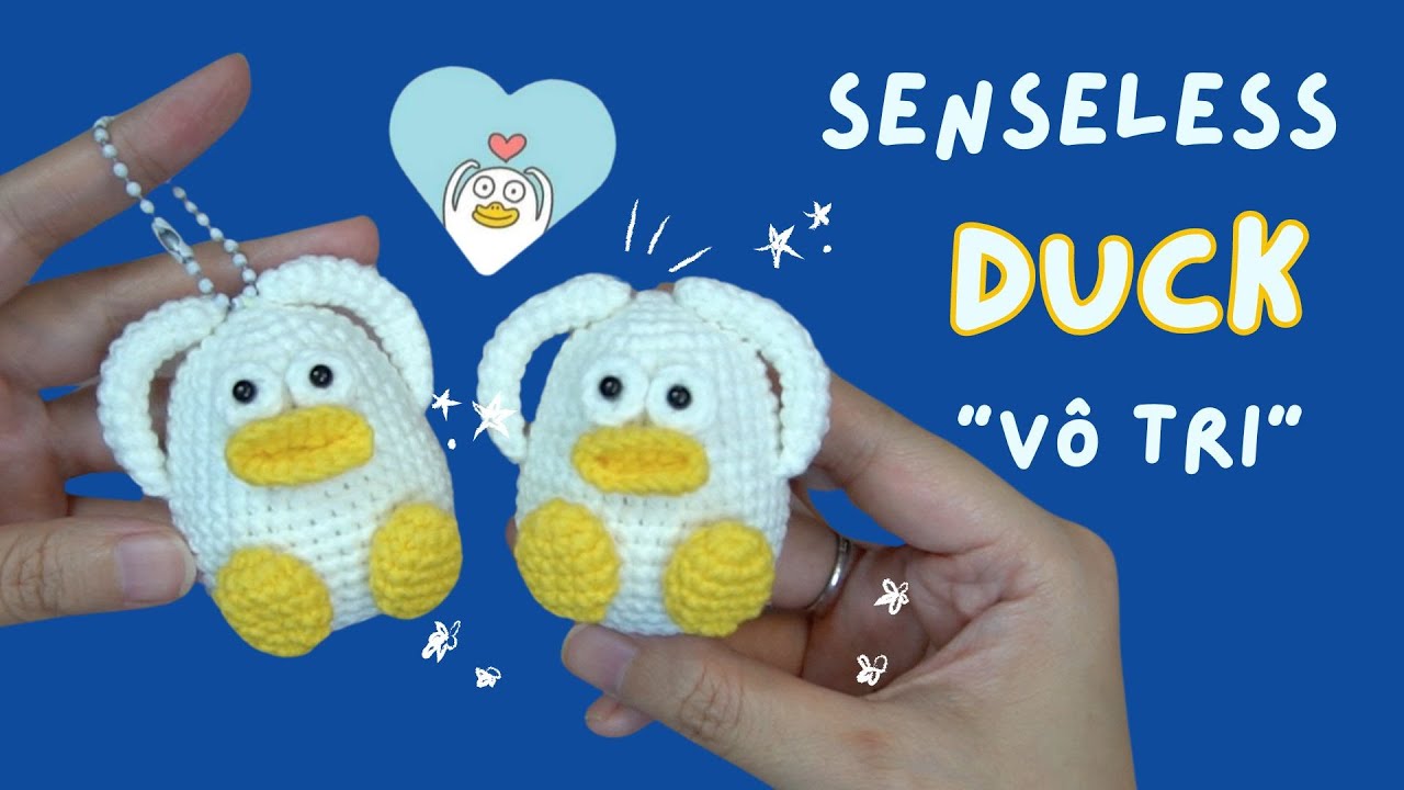 Crochet Duck keychain | Crochet senseless Duck Amigurumi | Móc chú Vịt vô tri