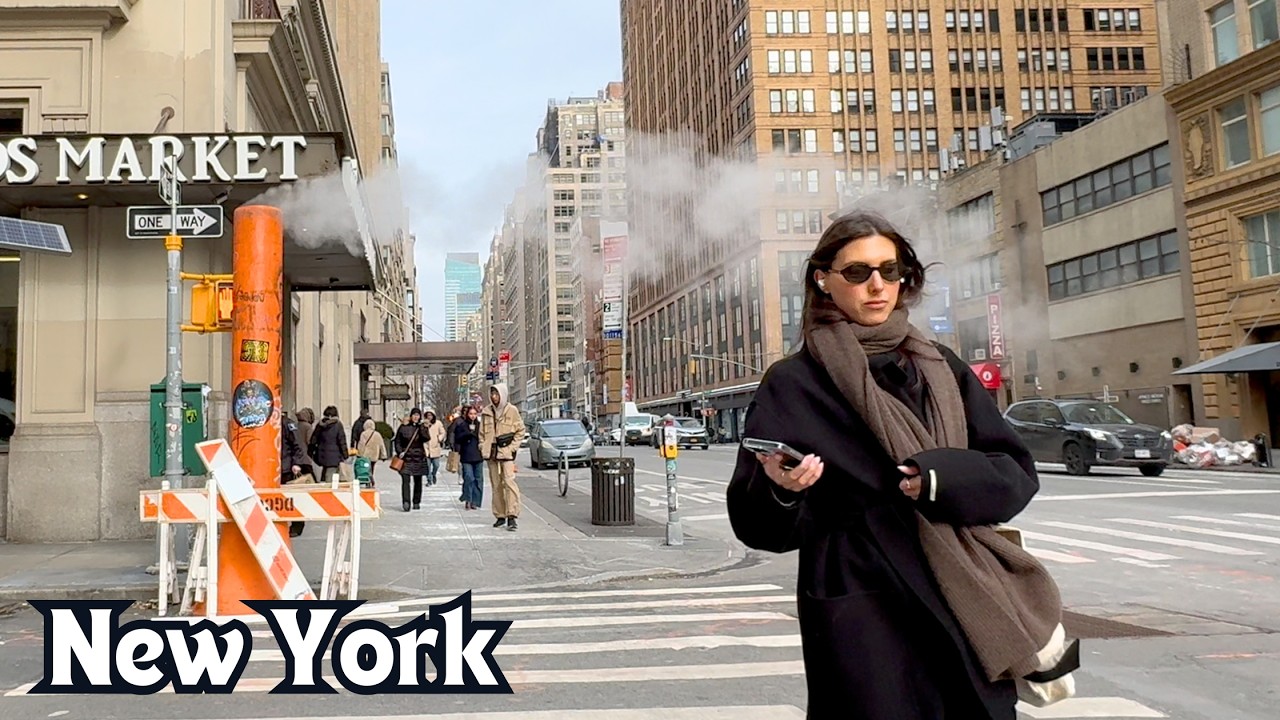 Here’s What NYC Looks Like on a Freezing Winter Day | Chelsea to Midtown Walk 4K