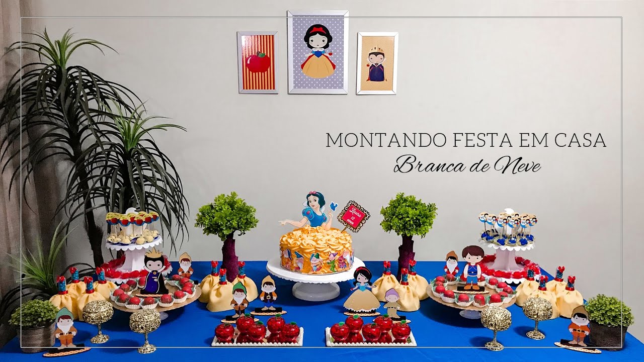 Festa em Casa Gastando Pouco - Branca de Neve