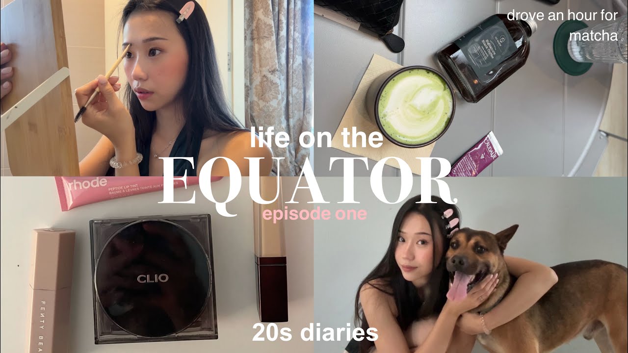 life on the EQUATOR 🌷| Get Ready With Me - everyday soft glam, matcha, sisters introducing my DOGS