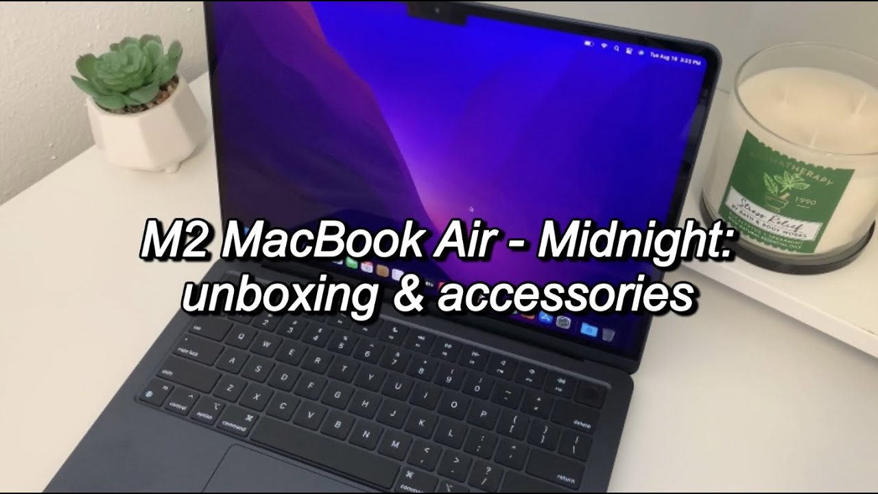 m2 macbook air - midnight: unboxing and accessories 💻