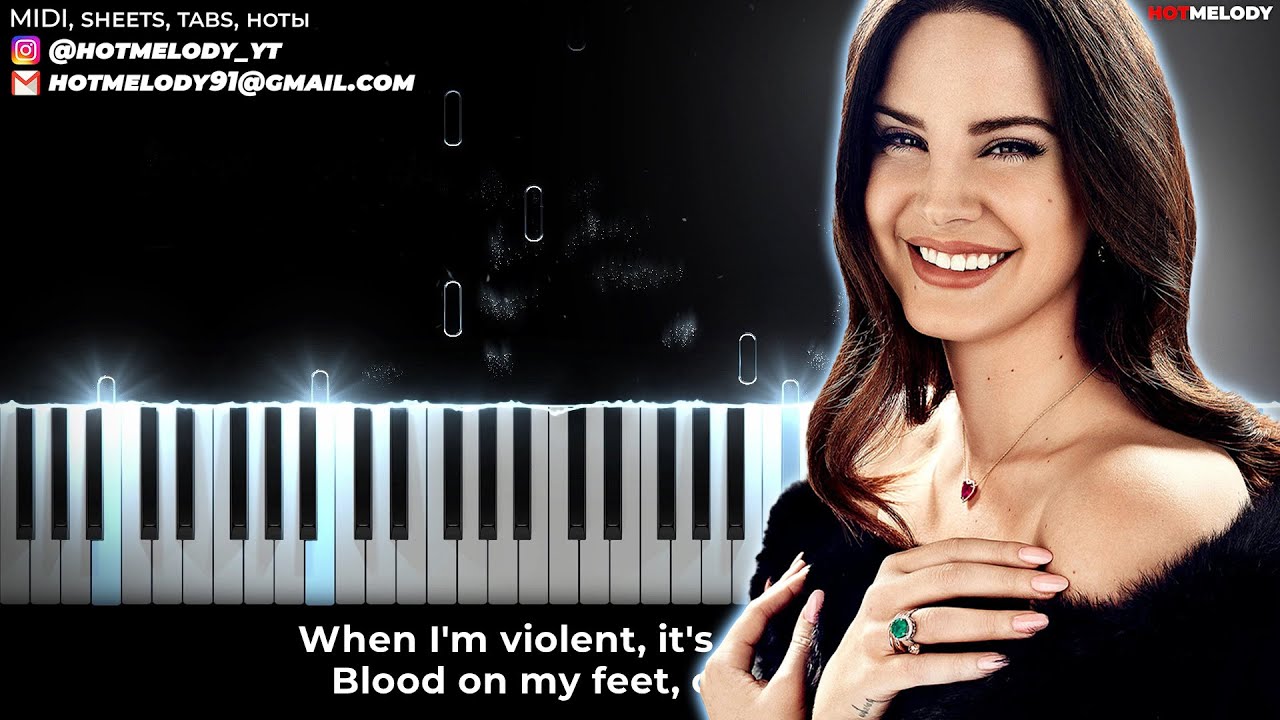 Lana Del Rey - Taco Truck x VB - piano karaoke instrumental cover