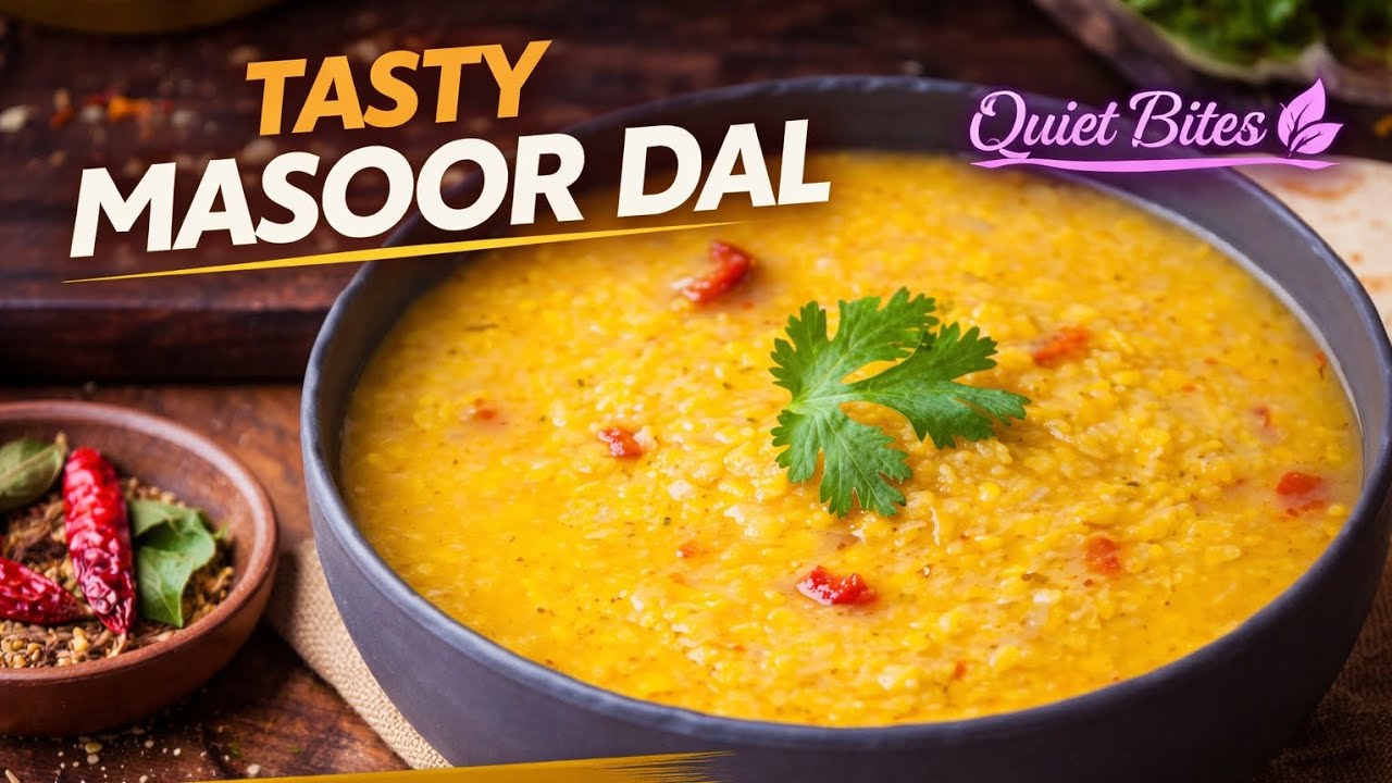 Masoor Dal Recipe | Pakistani Style Red Lentil Curry 🍲✨ #RedLentilCurry #EasyRecipe #QuietBites