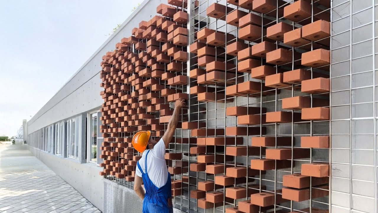 दीवार पर ईंटें फंसाने की इस मिस्त्री की आखिर क्या है वजह || New Brick Construction Technique