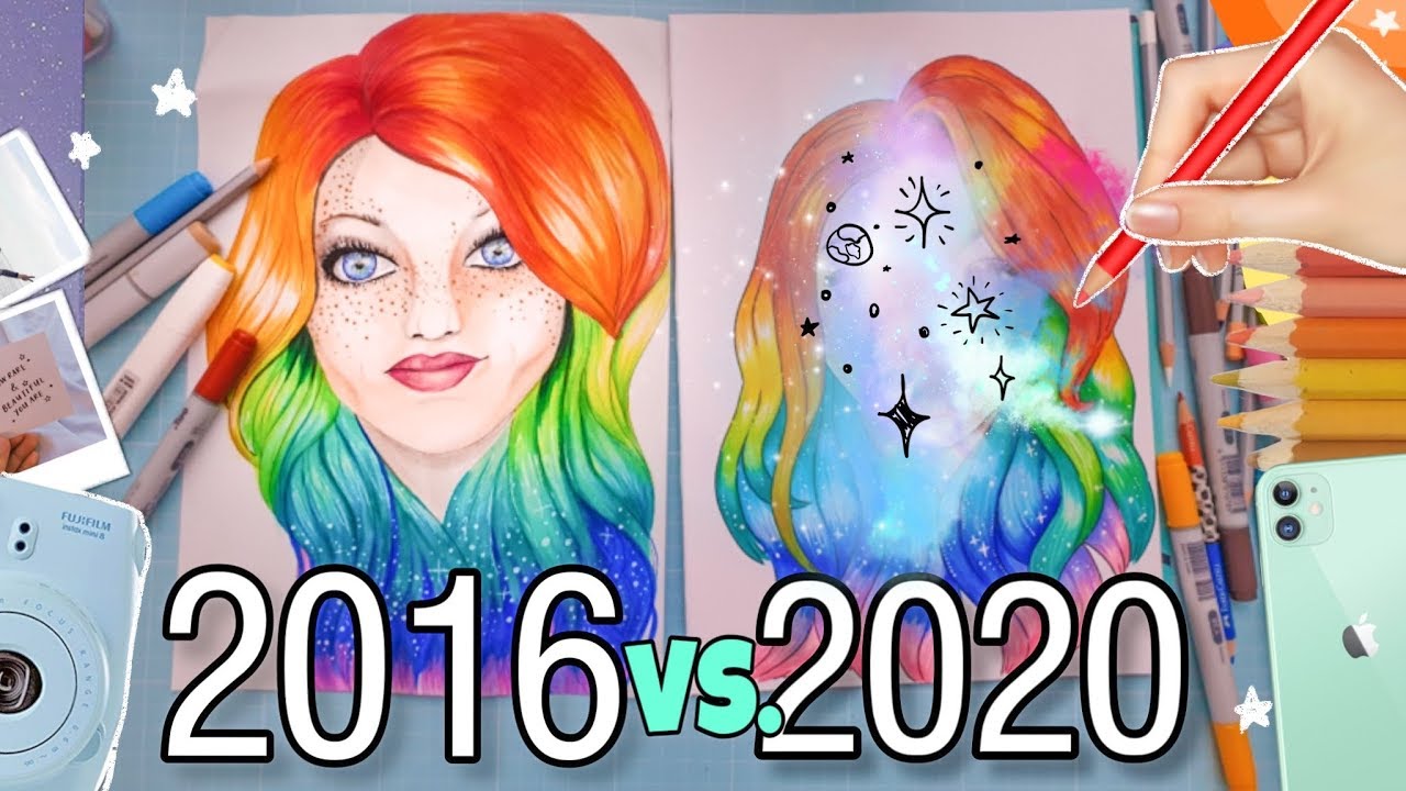 Hab ich mich beim malen verbessert? | Redraw Gesicht mit Copics || Foxy Draws