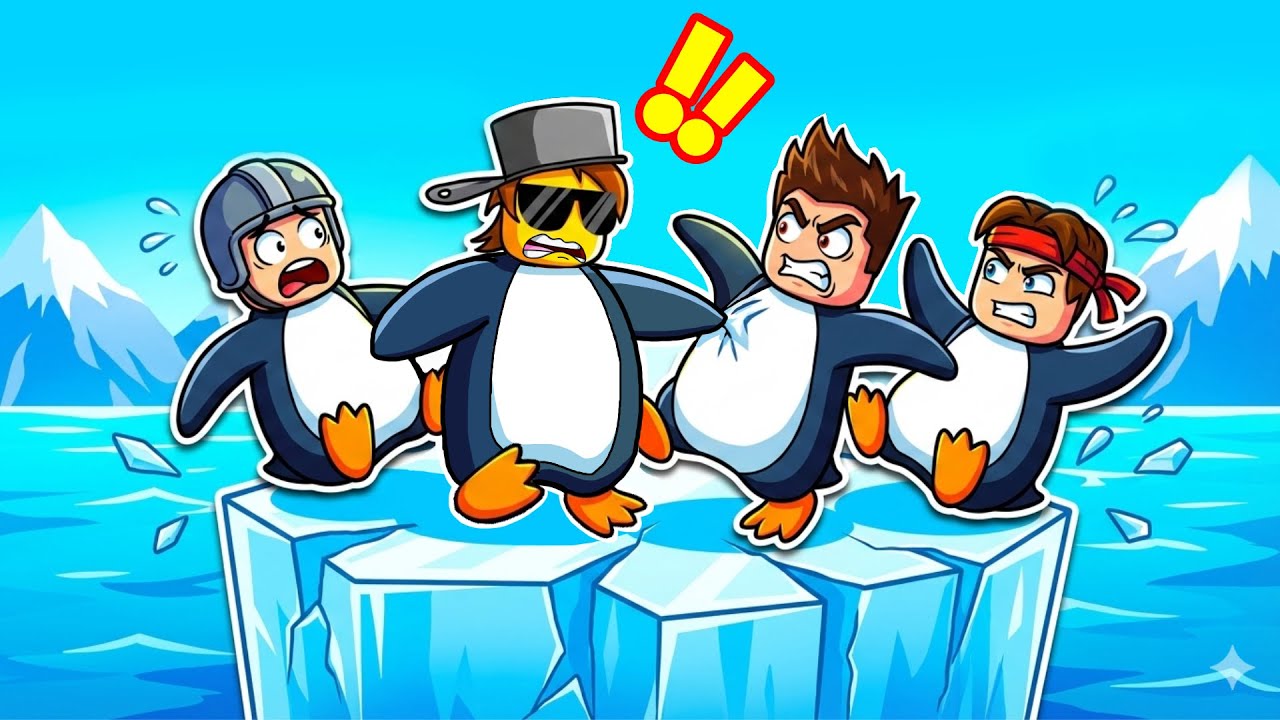 BATALLA CAMPAL EN EL HIELOOO 🐧 PINGUINOS PELEAN EN ROBLOX KNOCKOUT