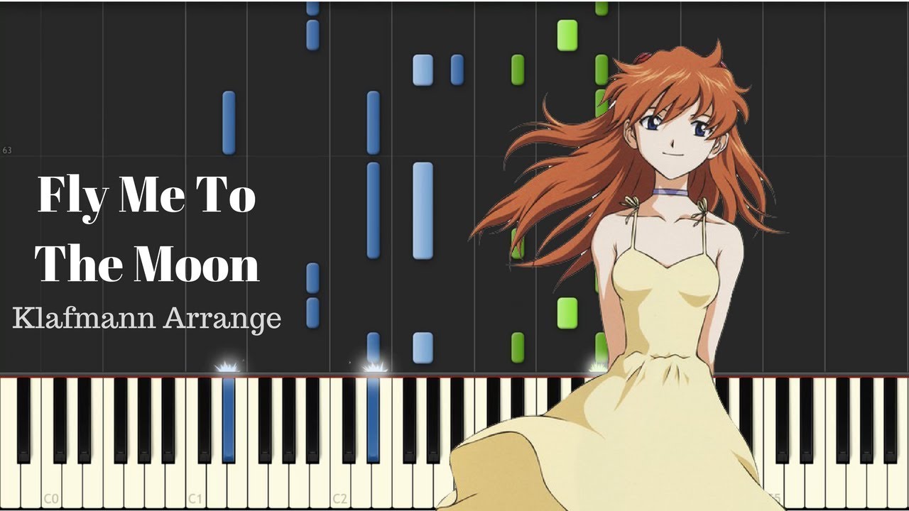 "Fly Me to The Moon" Neon Genesis Evangelion ED Synthesia tutorial  // Klafmann Arrange (W. Sheets)
