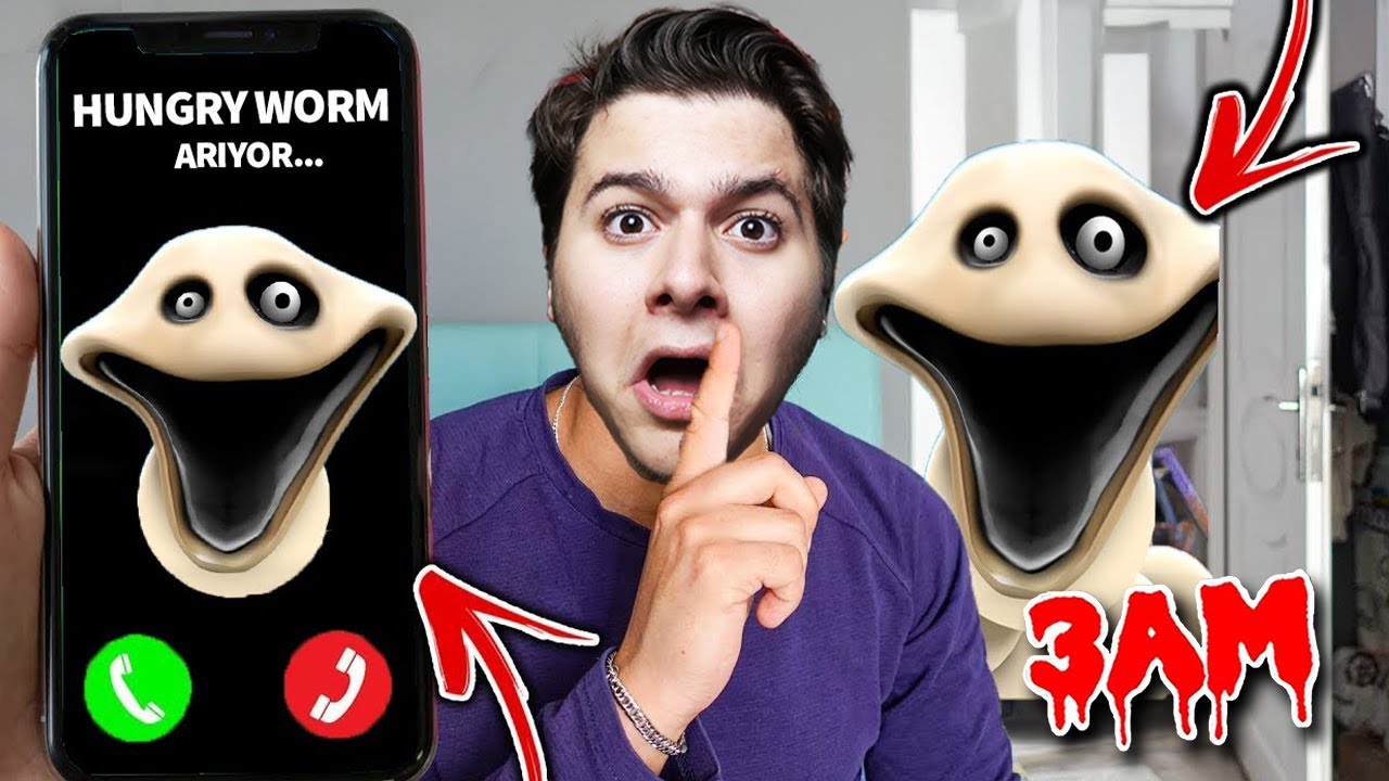 GECE 3'te HUNGRY WORM SİZİ ARARSA SAKIN AÇMAYIN !! (GERÇEK HAYATTA EVİME GELDİ)