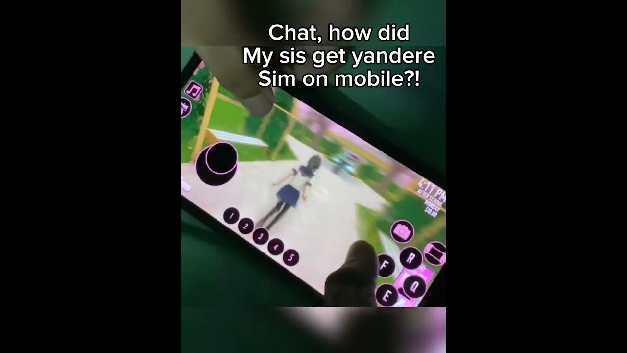 How did she get yandere sim on mobile??!! #shorts #yanderesimulator #mobile