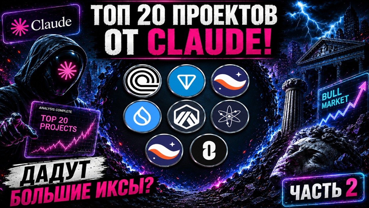 CLAUDE ВЫБРАЛ ТОП-20 ПРОЕКТОВ! КАКИЕ МОНЕТЫ ДАДУТ МНОГО ИКСОВ? ЧАСТЬ 2