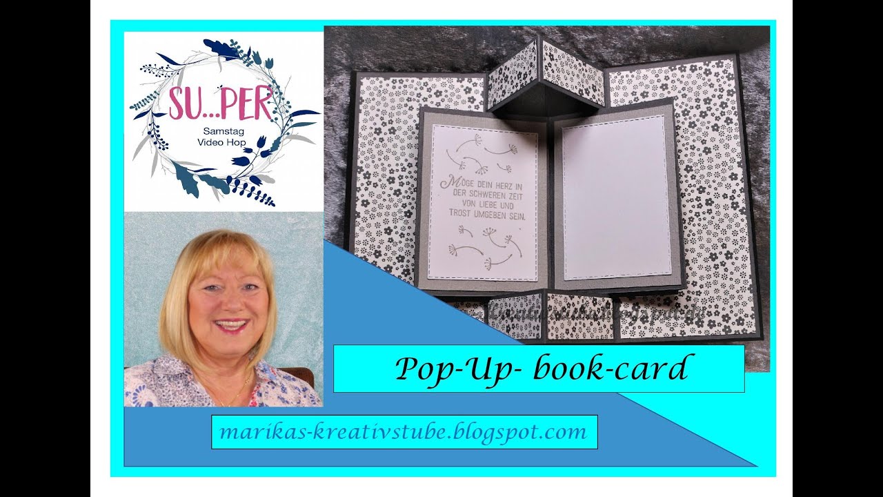 pop up book card Trauer