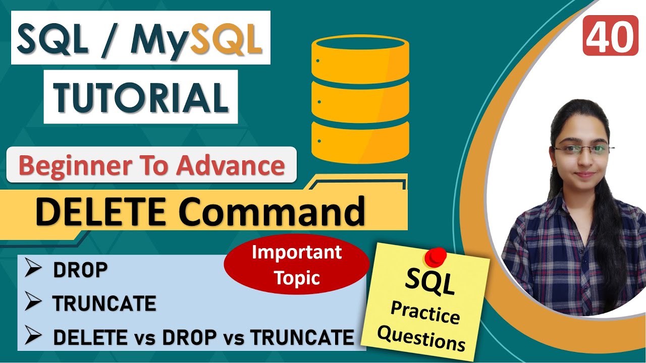 40 — Разница между DELETE, DROP и TRUNCATE | SQL | Вопрос для собеседования | Примеры | СУБД