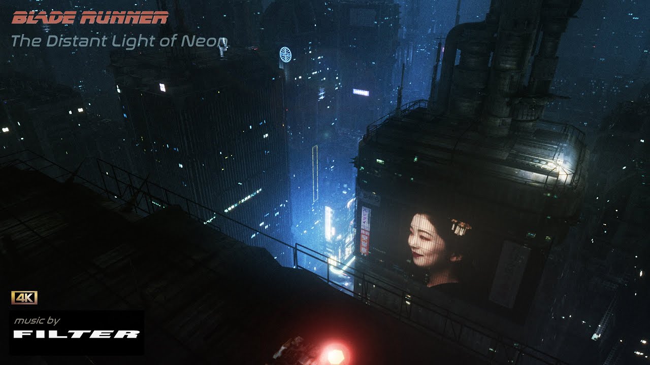 Blade Runner | THE DISTANT LIGHT OF NEON | 4K AMBIENCE for work study and relaxation - 6 Hours
