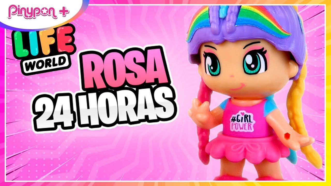 ¡24 HORAS ROSA Al Estilo Toca Life! 🌈 ¡Pinypon Plus Juguetes!