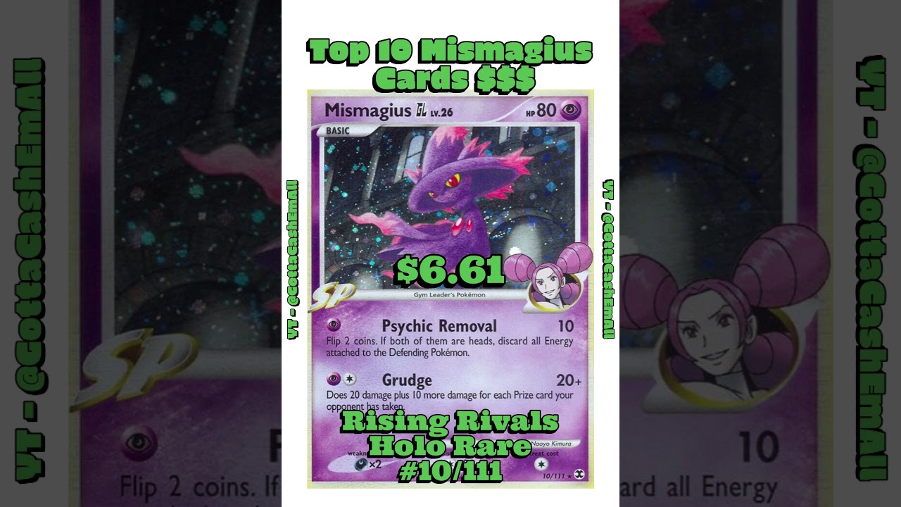 Top 10 Most Valuable Mismagius Pok&eacute;mon Cards #pokemon #pokemoncards #pok&eacute;mon #top10 #tcg