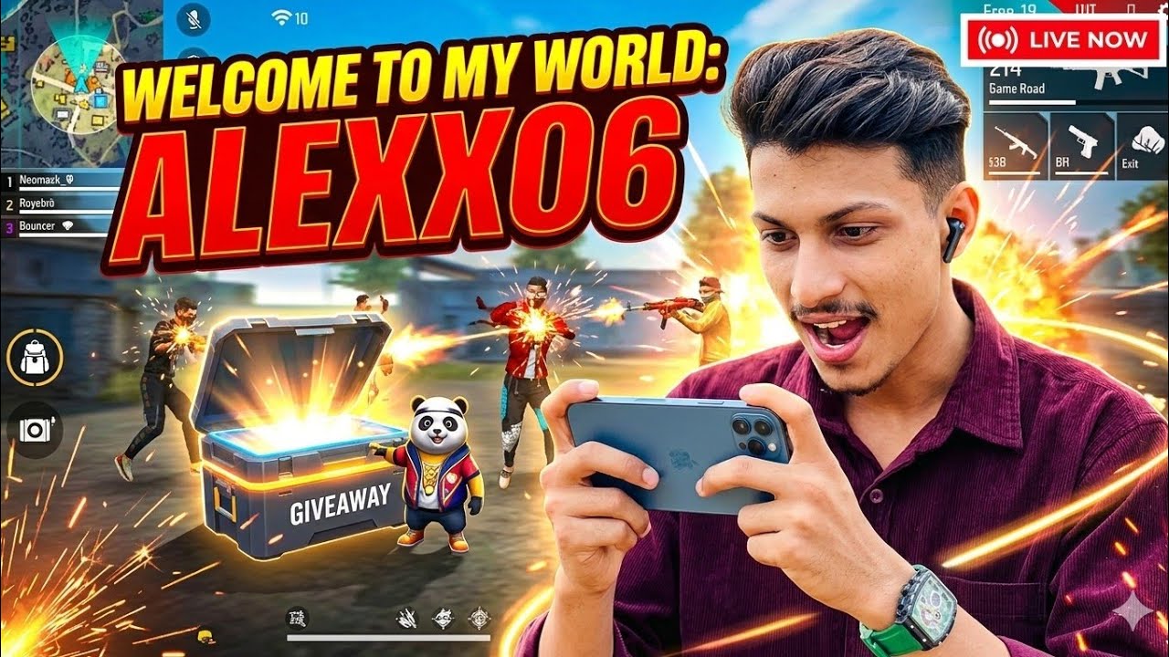 Free Fire🎮giveaway Live Custom and csr Stream #freefire#Halexx06#garenafreefire#video#shorts #games 