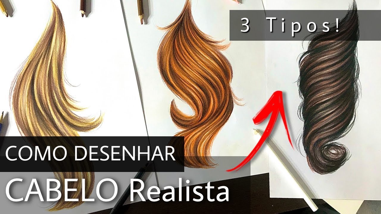 Como Pintar Cabelo Realista 3 TIPOS / Quais cores