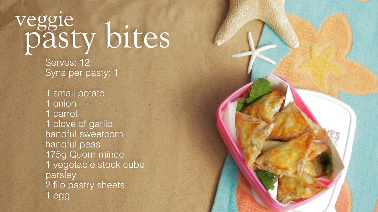 Slimming World veggie pasty bites recipe - 1 Syn per pasty