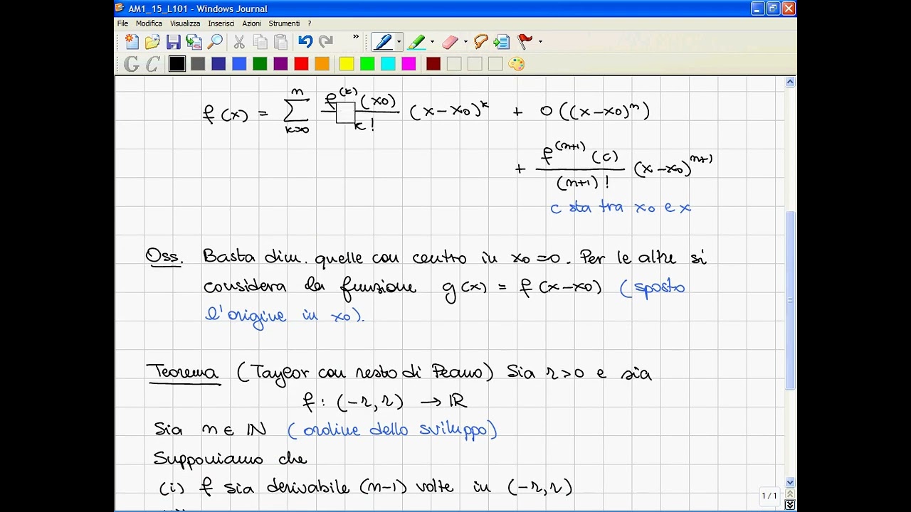 101  Enunciato e dimostrazione della formula di Taylor con resto di Peano e di Lagrange