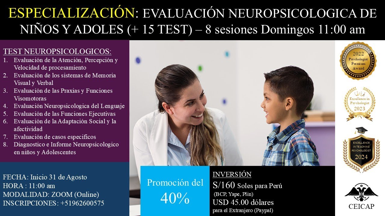 CLASE INTRODUCTORIA: ESPECIALIZACION EN EVALUACION NEUROPSICOLOGICA
