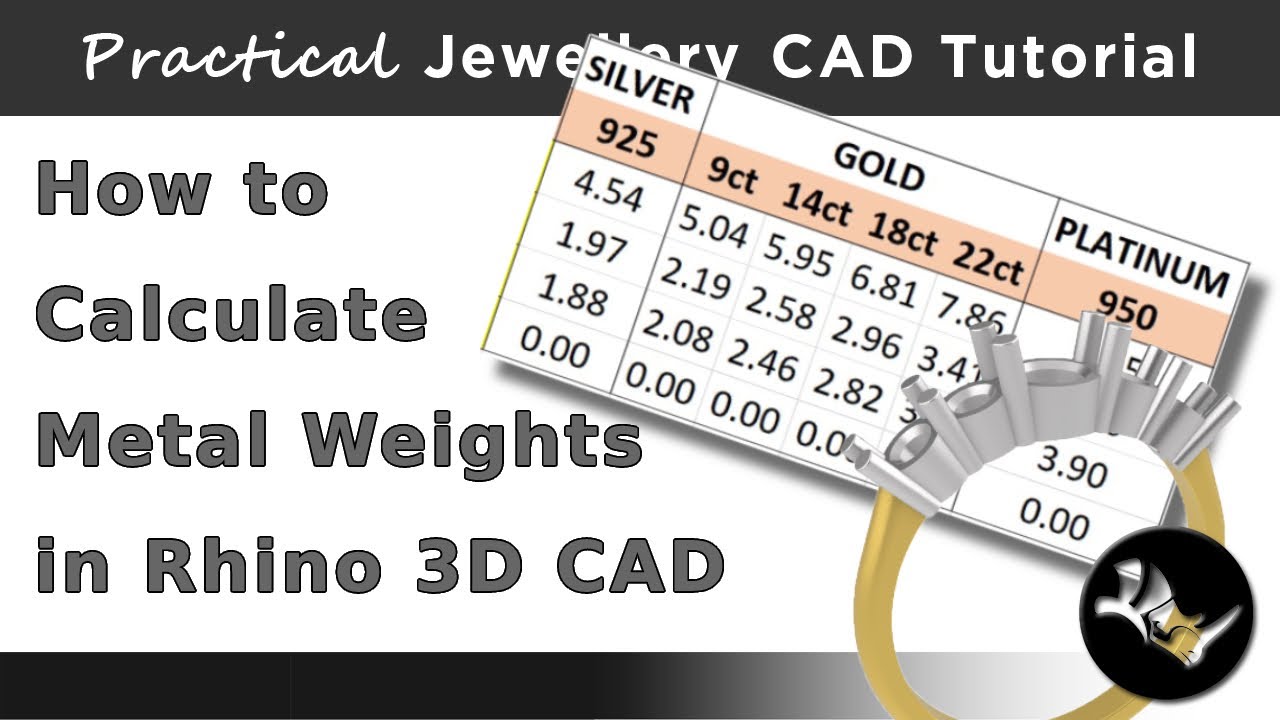 How to Calculate Precious Metal Weights in Rhino 3D CAD