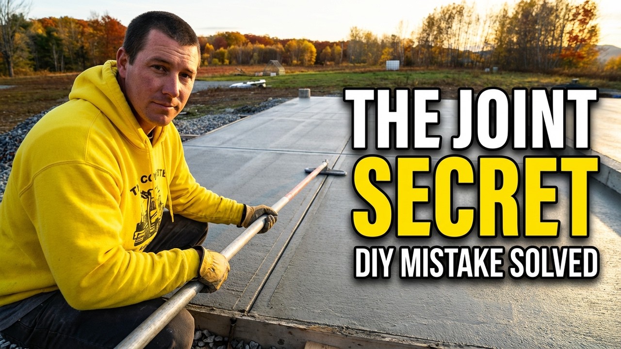 Easy Way to Cut Straight Joints in Concrete Patio Slab