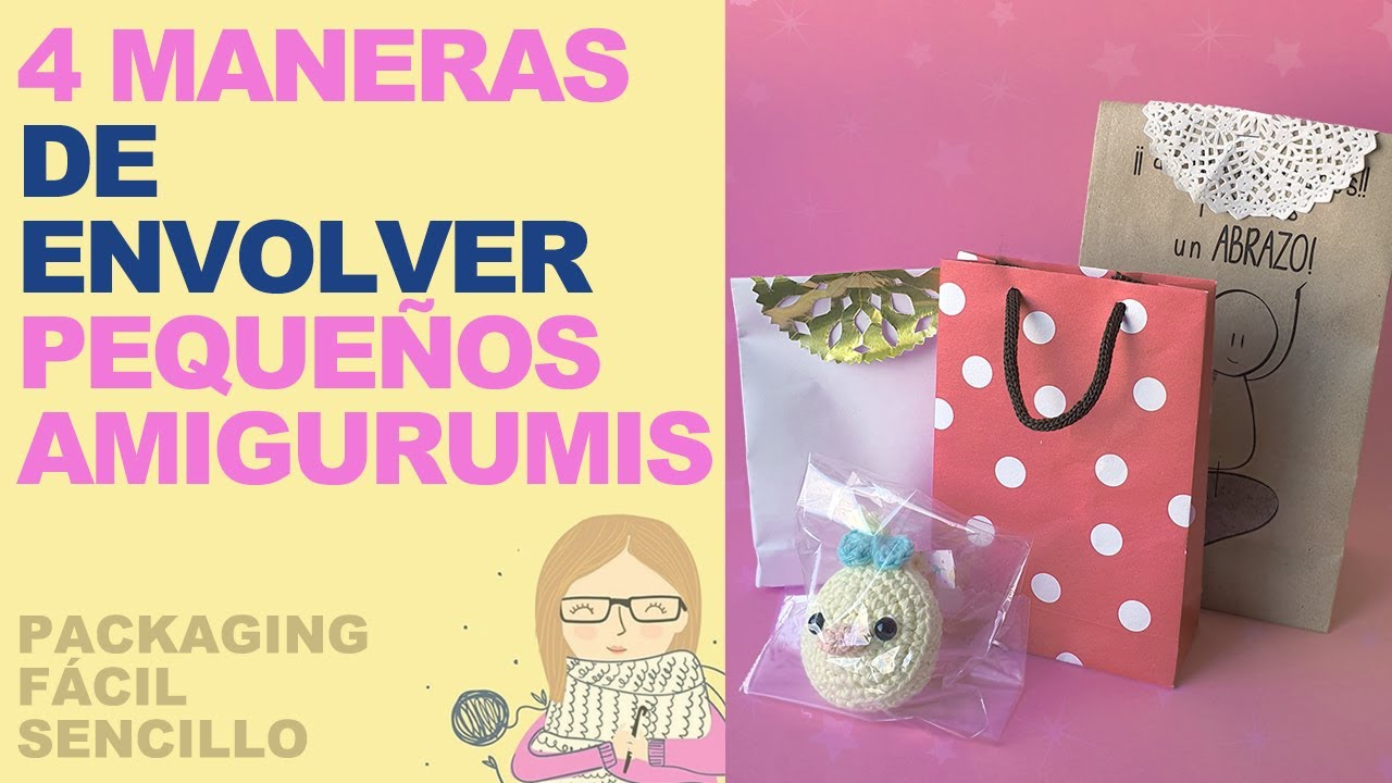 Así de fácil y sencillo puedes envolver tus pequeños amigurumis para vender o regalar