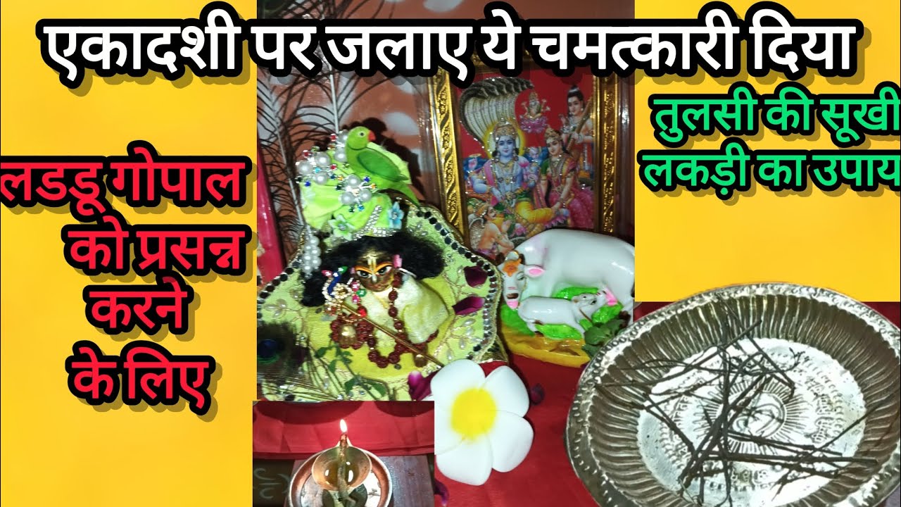 एकादशी पर जलाए लडडू गोपाल को प्रसन्न करने के लिए चमत्कारी दिया  