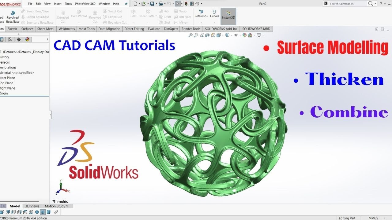 SolidWorks: How to Model an "Interlinked Star Geometry" in SOLIDWORKS |
