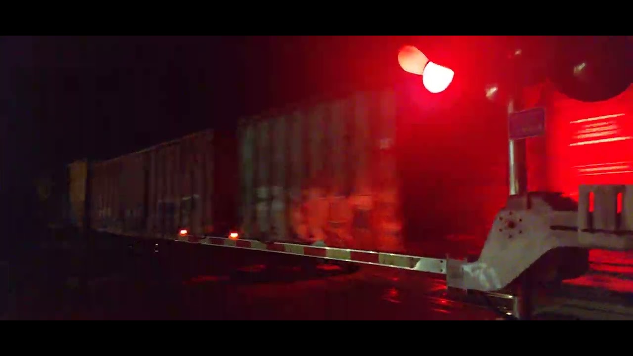Union Pacific freight train, Fair Ave crossing in Tucson AZ (17 Feb 2026, 7:20pm)