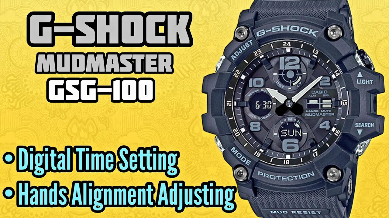 G-Shock GSG-100 Mudmaster Time Setting Alarm Setting and Hands Alignment Adjusting | SolimBD