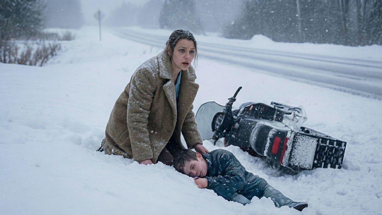 She Found A Biker's Son Unconscious In Snow. She Gave Him Her Only Coat. What Followed Was Shocking.