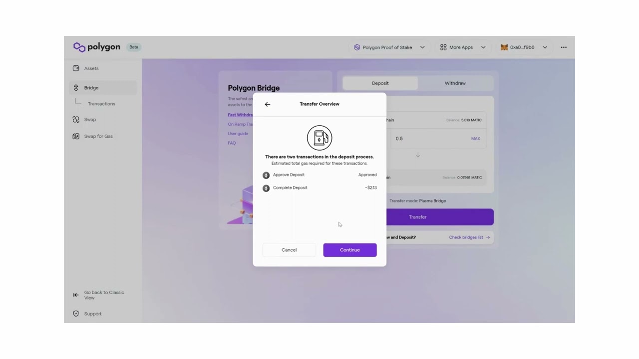 Deposit in Polygon Wallet Suite(V3)