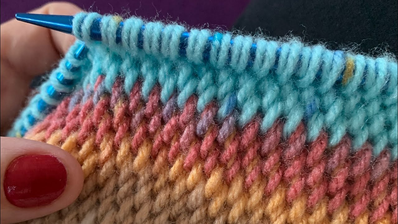 Şişle Diyagonal Örgü/ Diagonal Stitch