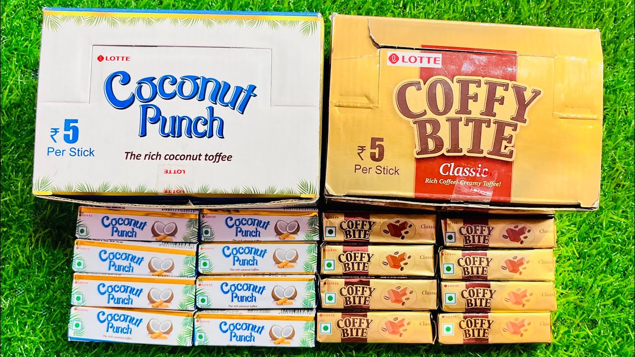ASMR Coffee Bite & Coconut Punch Chocolate Unboxing | Satisfying Wrapper Crinkles & Relaxing Sounds.