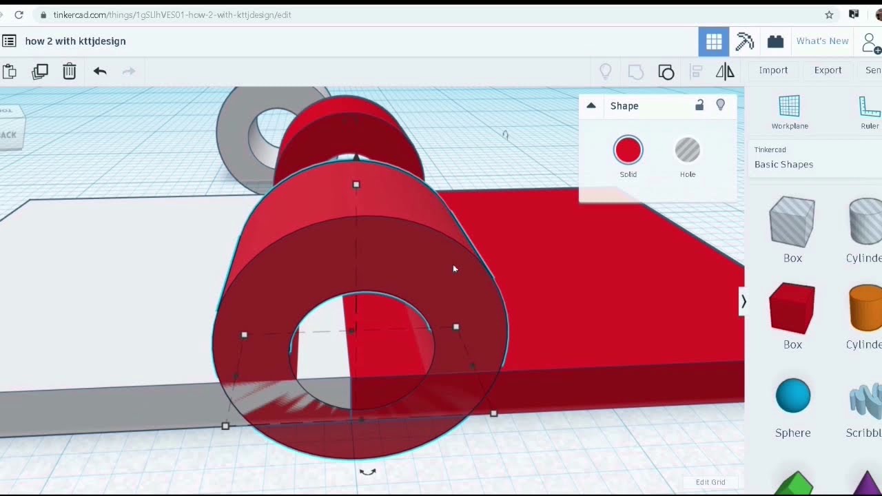 tinkercad beginner guide : make a hinge  in tinkercad
