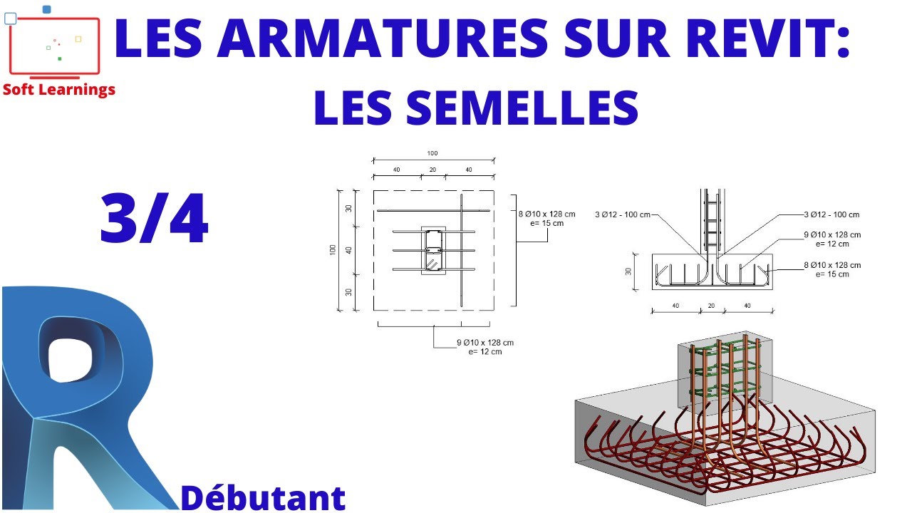 COMMENT RÉALISER LES PLANS DE FERRAILLAGE SUR REVIT: LES SEMELLES #REVITSTRUCTURE
