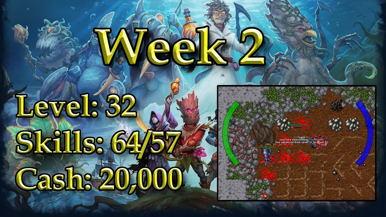 Tibia 1 Hour a Day Progression | Week 2 | Access and Early Game Equipment