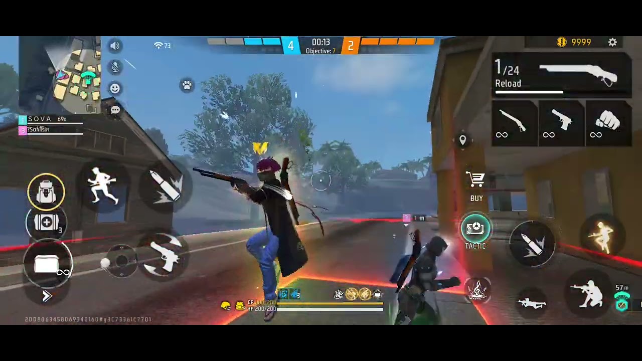 FREE FIRE CUSTOM VIDEO 1VS4 #FREESTYLE#FREEFIRE#GAMEPLAY#ONLY HEADSHOT